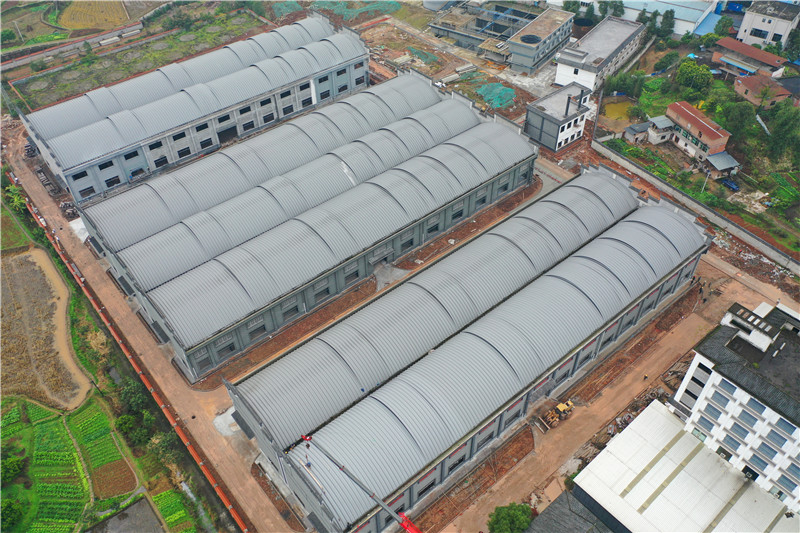 四川瀘州酒廠新建技能擴改拱形屋面工程案例解析